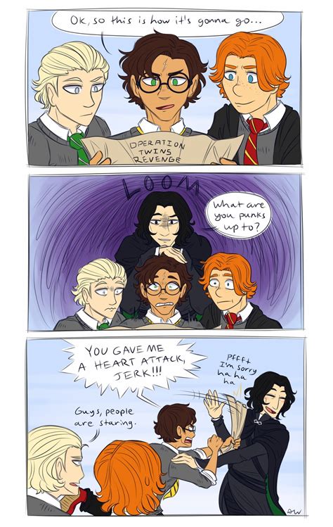 some comics are being used to describe the characters in harry potter