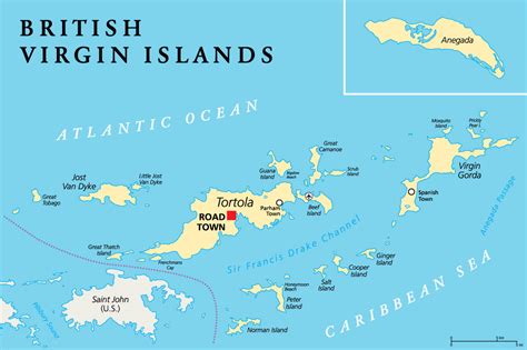Sailing In The Bvi British Virgin Islands Map
