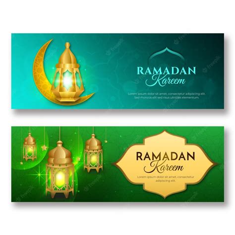 Free Vector Realistic Ramadan Banners