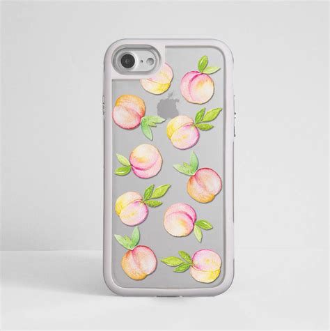 Peaches Rubberized Phone Case For Iphone 7 7 Plus Iphone 8 Etsy