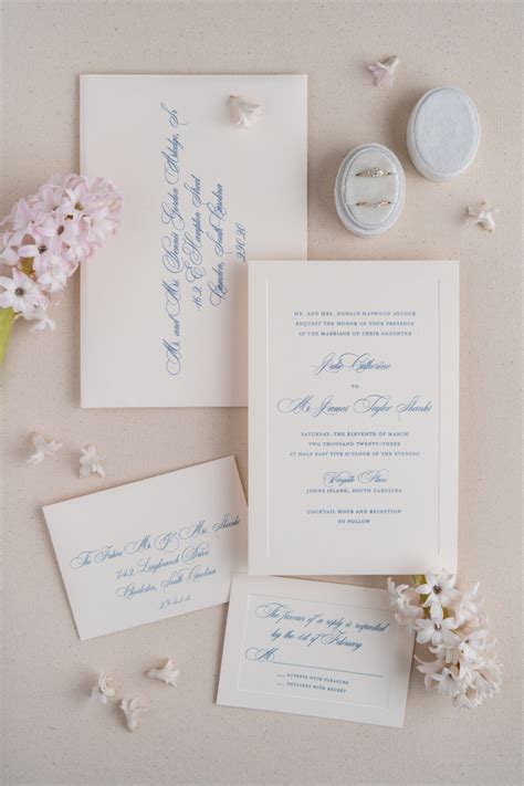 Timeless Classic Wedding Invitation Charleston Graphic Design