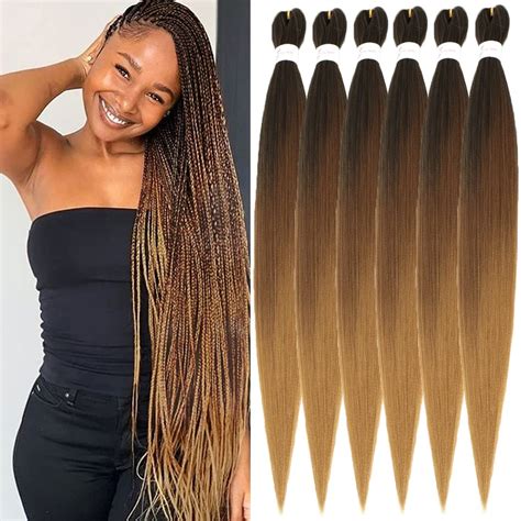 buy wigenius long pre stretched braiding hair ombre 30 inch easy braid 6 packs lot professional