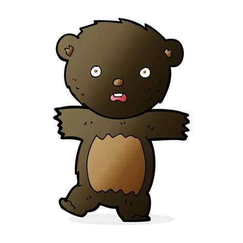 Sad Bear Cub Cartoon — Stock Vector © Liusaart 7527619