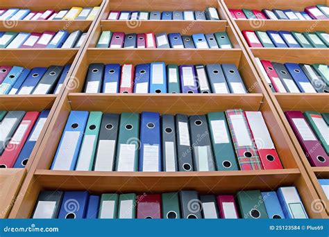 File Folders Standing On The Shelves Stock Photo Image Of Office