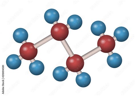 Butane Molecule Is A 3d Formula Vector Illustration Chemical