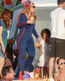 Mariah Carey Shows Off Her Cleavage And Derriere While In St Barts