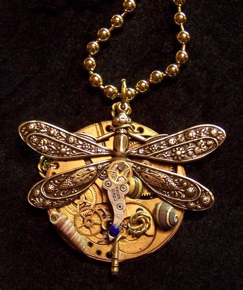 Steampunk Dragonfly Pendant By Mymysticgems On Deviantart