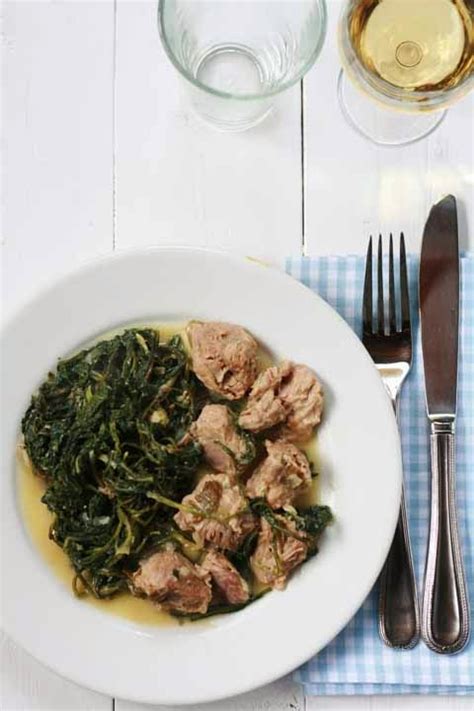 Lamb Fricassee With Wild Greens And Avgolémono Sauce Cookmegreek