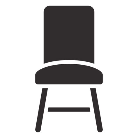 Chair front black - Transparent PNG & SVG vector file