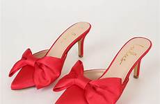 red satin mules pointed toe lyle pumps mule lulus bow