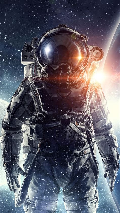 Astronaut In Outer Space Zoom Backgrounds Thezoomback
