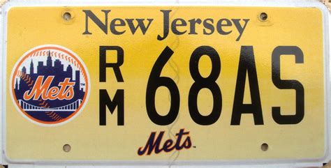 New York Mets New Jersey Base License Plate Baseball Mlb Flickr