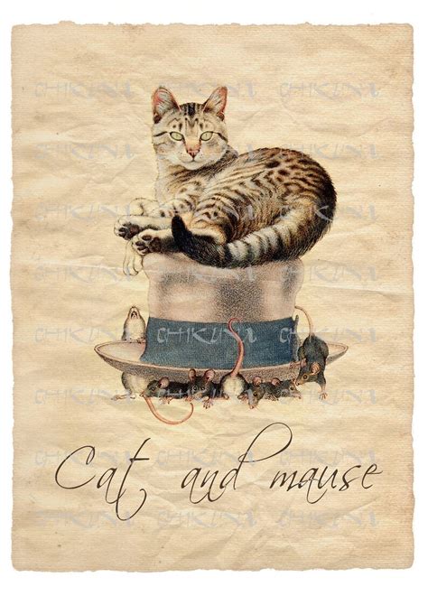 Atc Cards Antique Animals Vintage Ephemera Printable Etsy