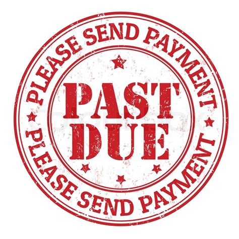 Past Due Stamp Stock Vector Colourbox