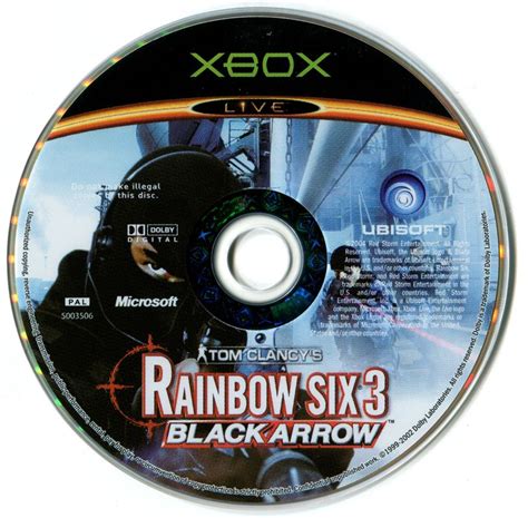 Tom Clancys Rainbow Six 3 Black Arrow 2004 Xbox Box Cover Art
