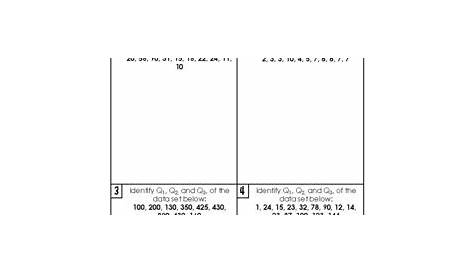 Quartiles Notes by To the Square Inch- Kate Bing Coners | TpT