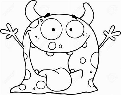 Monster Coloring Pages Silly Happy Clip Drawings