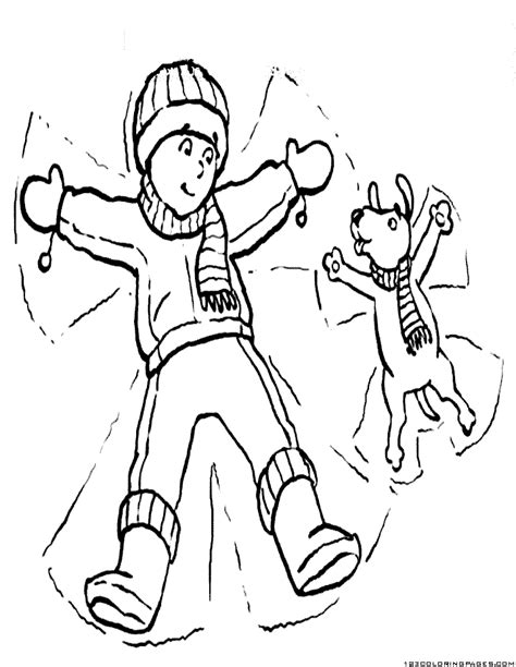 The children are having lots of fun in the snow in this fun snow day coloring page! Snow Coloring Pages