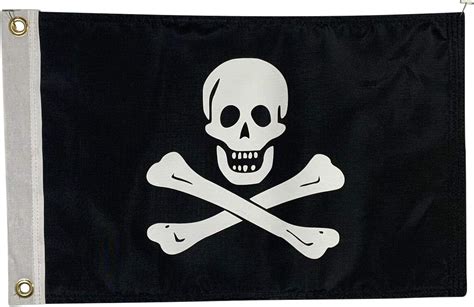 12x18 Jolly Roger Pirate Boat Flag Double Sided All