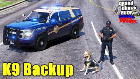 Gta 5 Roleplay 491 Backing Up The Police K9 Unit Kuffs Fivem Youtube