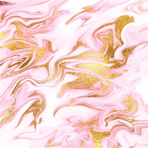 Gold Veined Pink Marble Tapet Fototapet Happywall