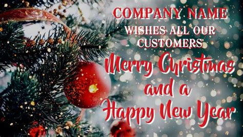 Merry Christmas To Our Customers Video Template Postermywall