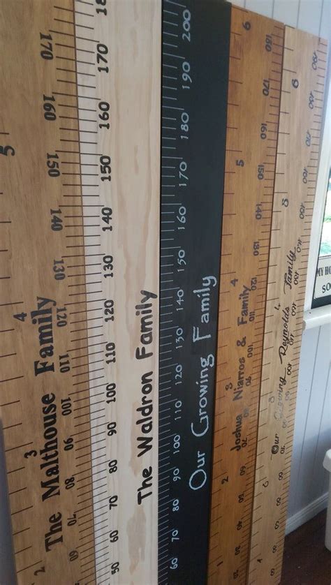 Wooden Ruler Height Chart Growth Chart Personalised Vintage Shabby