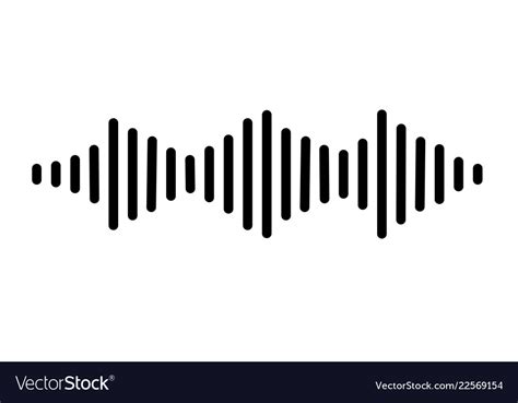 Audio Signal Icon On White Background Flat Style Vector Image