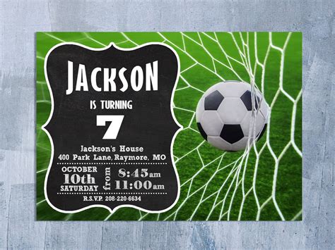 Soccer Birthday Invitation Template Free