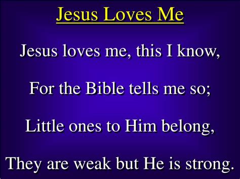 Ppt Jesus Loves Me Powerpoint Presentation Free Download Id6699484