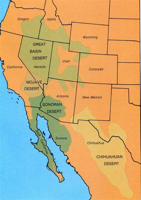 Sonoran And Mojave Desert Map Share Map