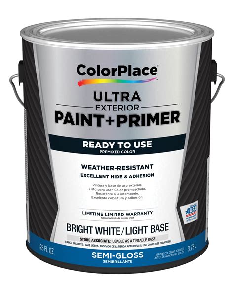 Color Place Ultra Semi Gloss Exterior Paint And Primer Light Base 1 Gal