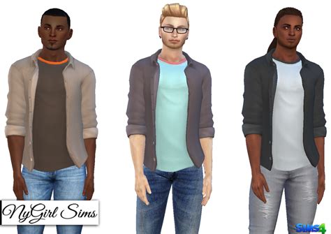 Linen Shirt Early Access Darte77 Custom Content For Ts4 Sims 4 Images