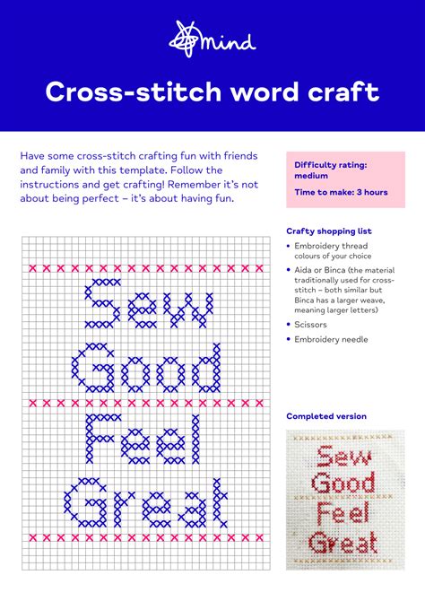 Cross Stitch Word Craft Pattern Download Printable Pdf Templateroller
