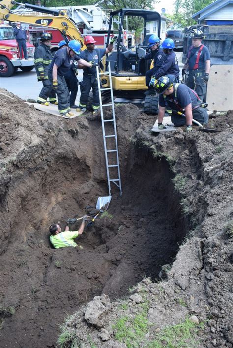 Plumber Rescued After Trench Collapses On Him
