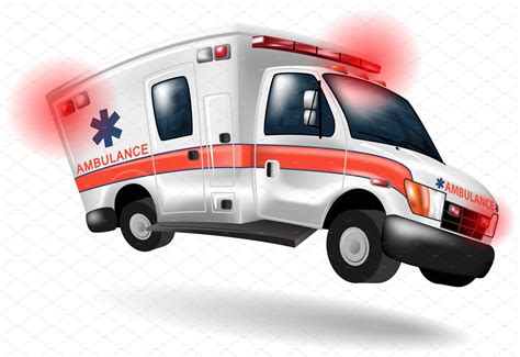 Ambulance Speeding Vector Cartoon Ambulance Firefighter Humor