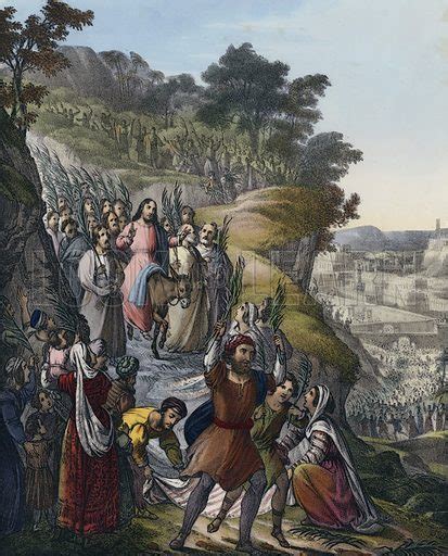 Christs Triumphal Entry Into Jerusalem Stock Image Look And Learn