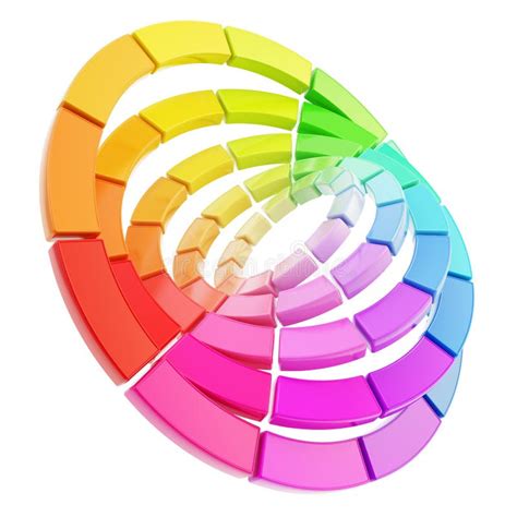 Color Range Spectrum Circle Round Palette Stock Illustration
