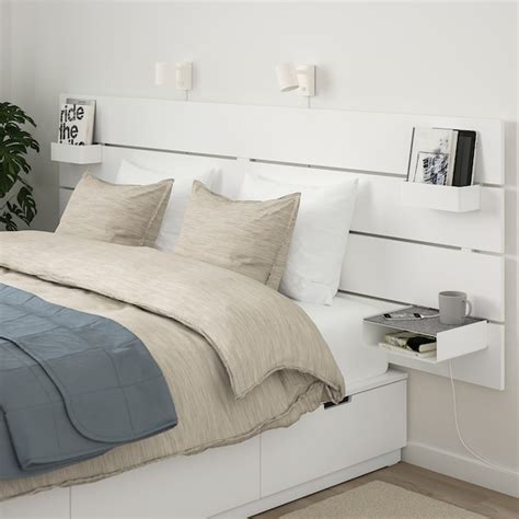 15 têtes de lit avec rangements marie claire. NORDLI Cadre de lit+rangement/tête de lit, blanc, 160x200 ...