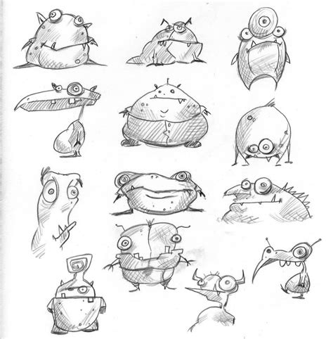 1920x1080 how to draw cute monster, cute stuff, cartoons. Rob Lawrence: monster sketches for a friend