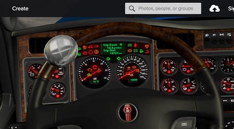 Speedometer Kmh Kenworth W900 And Rework Textures Dashboard Ats Ats