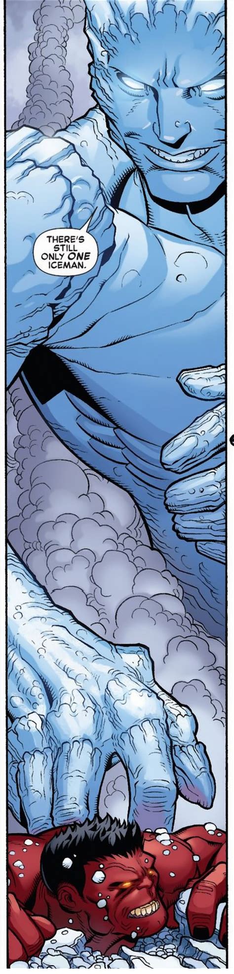 Iceman Vs Red Hulk Comicnewbies