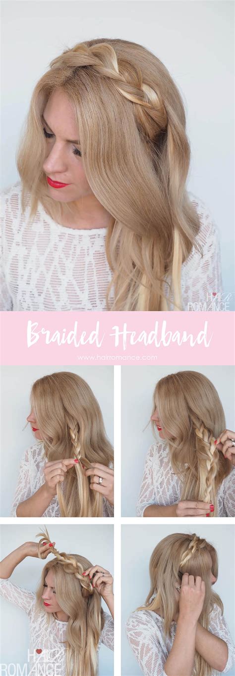 Braided Headband Hairstyle Tutorial Hair Romance