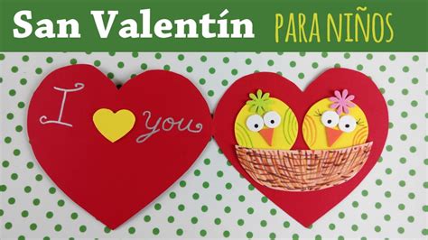 Tarjeta Corazón De San Valentín Para Hacer Con Niños