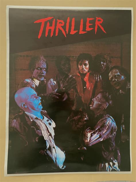Original Vintage Poster Thriller Michael Jackson 1980s Pop Etsy