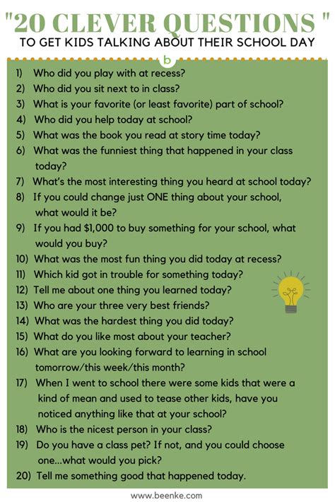 I would say to ask for something. Clever Questions To Ask Kids About Their School Day - Beenke