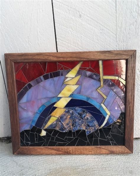Stained Glass Decorative Lightning By Glassartbysammyhart On Etsy