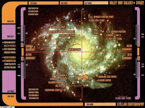 mappe stellari la galassia  star trek space opera