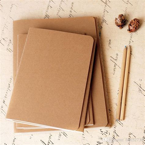 Brown Kraft Cover Stitching Notepad School Exercise Soft Daily Notebook