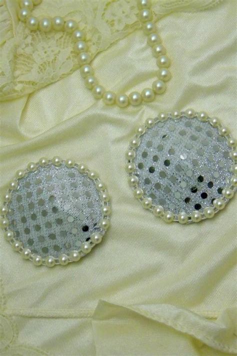 Burlesque Elegant Pearl Nipple Pasties White Silver 2272306 Weddbook